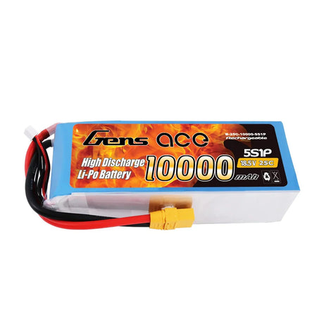 Gens Ace 10000mAh 18,5V 25C 5S1P Lipo Akkupack mit XT90 Stecker - LiPo24.de