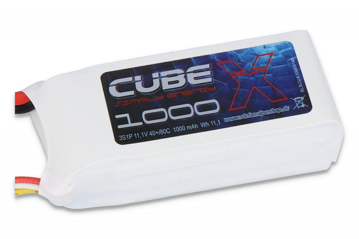 SLS X-CUBE 1000MAH 3S1P 11,1V 40C/80C - LiPo24.de