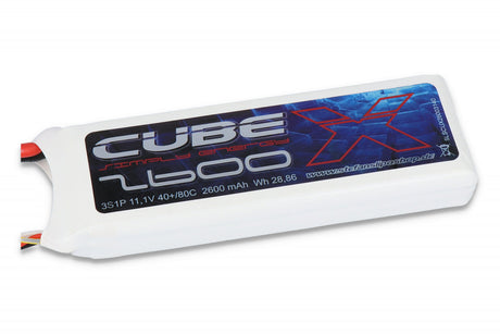 SLS X-CUBE 2600MAH 3S1P 11,1V 40C/80C - LiPo24.de