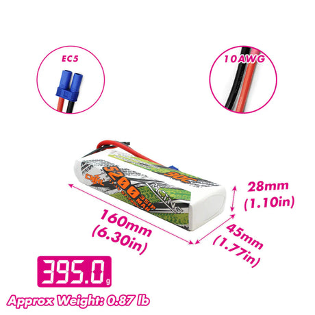 CNHL Racing Series 3S 5200mAh 11,1V 90C EC5 Lipo Akku