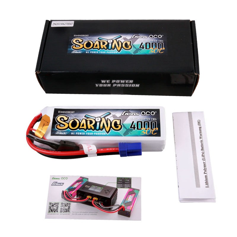 Gens Ace G-Tech Soaring 4S 4000mAh 14,8V 30C 4S1P Lipo EC5