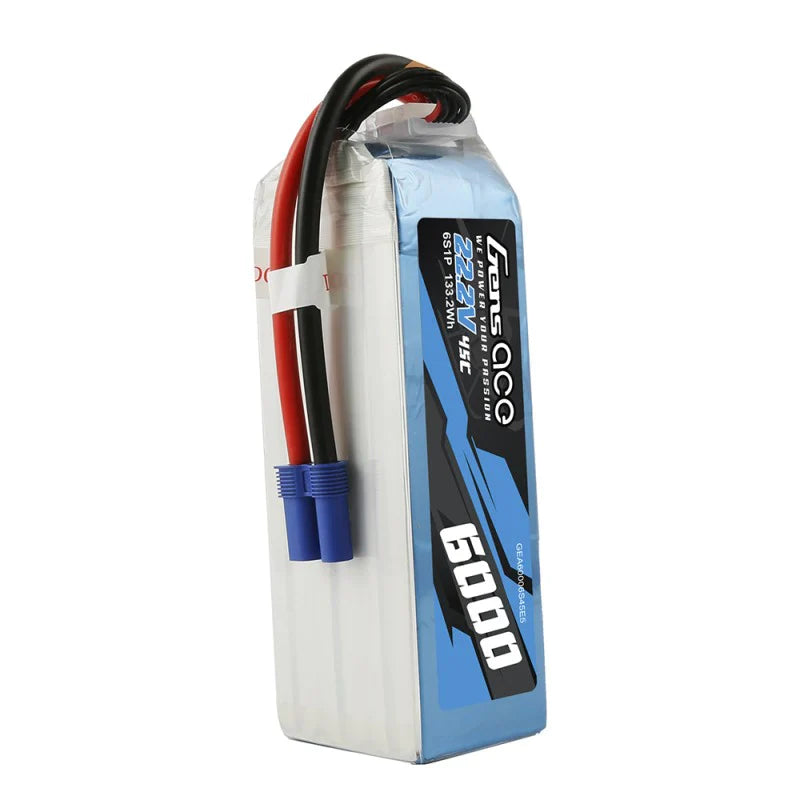 Gens Ace 6S 6000mAh 22,2V 45C Lipo Akku mit EC5 Stecker - LiPo24.de