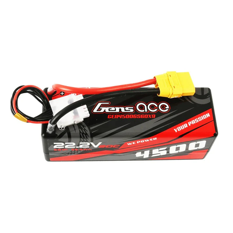 Gens Ace 4500mAh 6S1P 22.2V 60C HardCase RC Auto Lipo Akku 14# - LiPo24.de