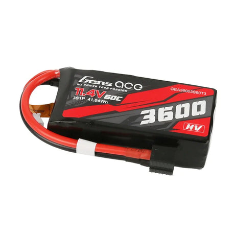 Gens Ace 3600mAh HV 11,4V 3S1P 60C Hochspannungs-Lipo-Akkupack mit XT60/T-Stecker - LiPo24.de