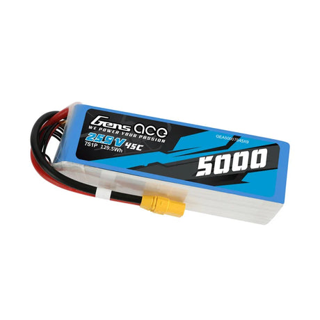 Gens Ace 5000mAh 25,9V 45C 7S1P Lipo-Akkupack mit XT90 - LiPo24.de