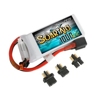 Gens Ace Soaring 1000mAh 11.1V 30C 3S1P Lipo Akkupack mit EC3/XT60/T-Stecker - LiPo24.de