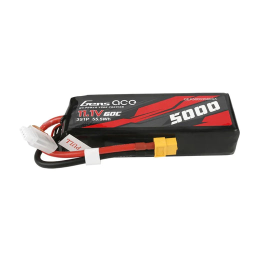 Gens Ace 5000mAh 11.1V 60C 3S1P Short Size Lipo mit XT60 Stecker   LiPo24.de