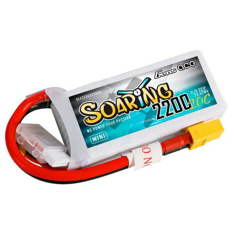 Gens Ace Soaring Mini 2200mAh 11.1V 20C 3S1P Lipo Akkupack mit XT60 Stecker - LiPo24.de