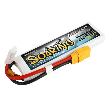 Gens Ace Soaring 3300mAh 7.4V 30C 2S1P Lipo Akkupack mit XT90 Stecker - LiPo24.de