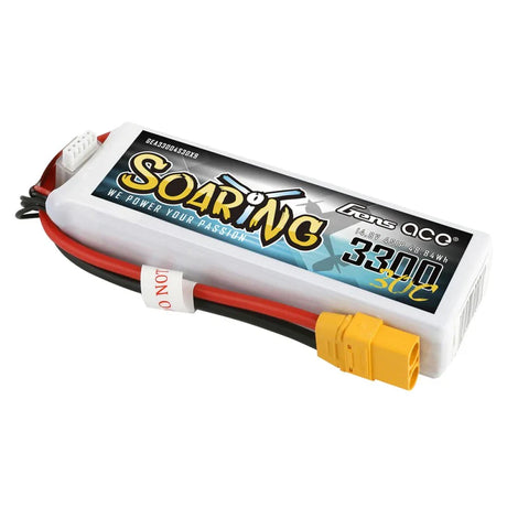 Gens Ace Soaring 3300mAh 14,8V 30C 4S1P Lipo Akkupack mit XT90 Stecker - LiPo24.de