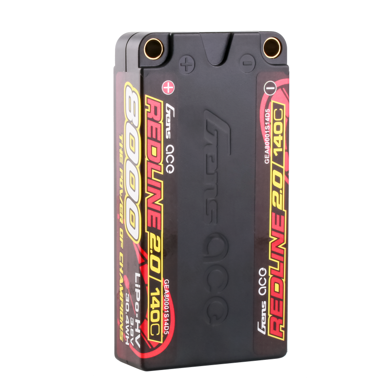 Gens Ace Redline 2.0 Serie 1S 8000mAh 3,8V 140C 1S2P Hardcase HV Lipo Akku