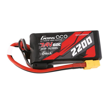 Gens Ace G-Tech 2200mAh 7,4V 60C 2S1P Lipo Akku XT60 - LiPo24.de