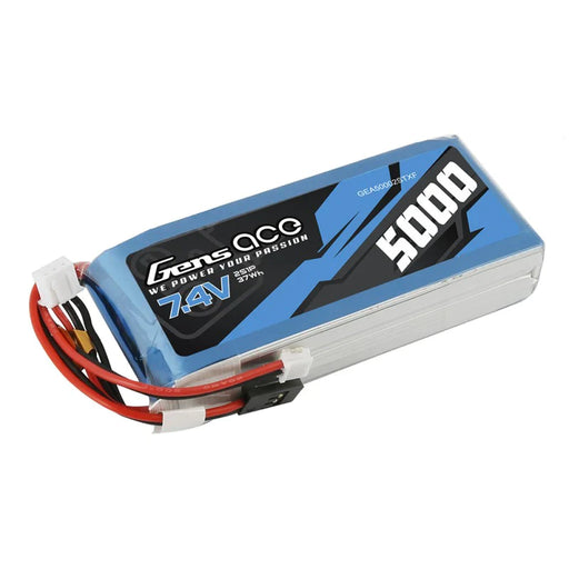 Gens Ace 5000 mAh 7,4 V RX/TX 2S1P Lipo Akkupack   LiPo24.de