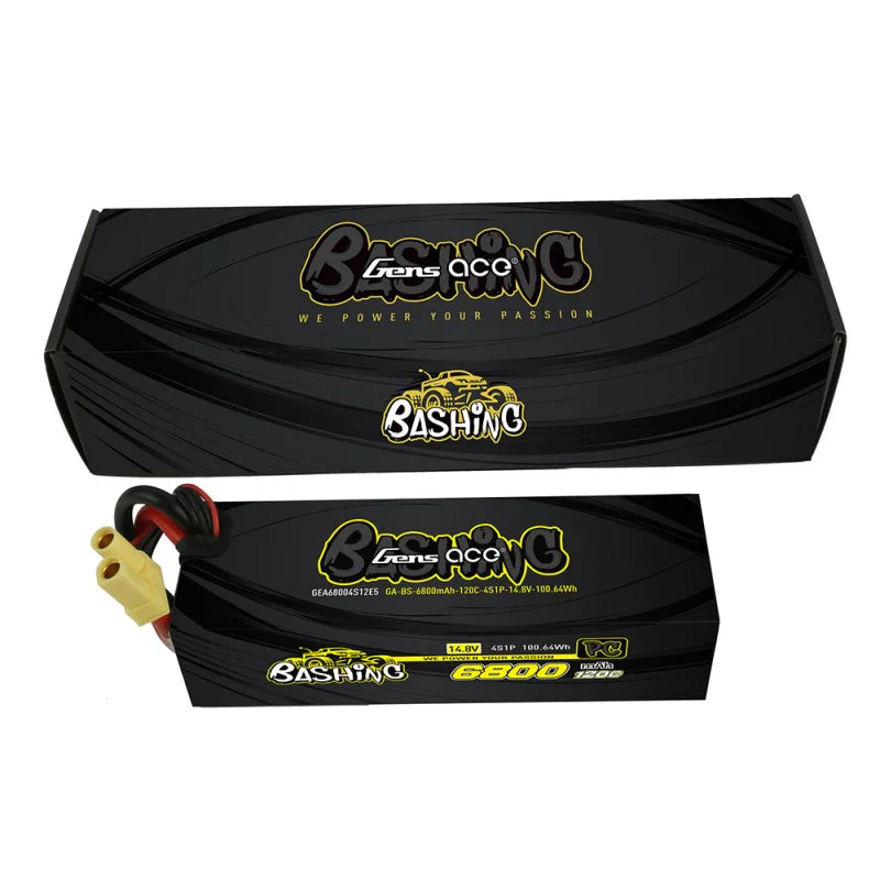 Gens Ace 6800mAh 14,8V 120C 4S1P Lipo-Akkupack mit EC5-Bashing-Serie - LiPo24.de