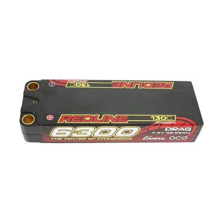 Gens Ace Redline Serie 6300mAh 7,4V 130C 2S2P HardCase 70# LiPo Akku - LiPo24.de