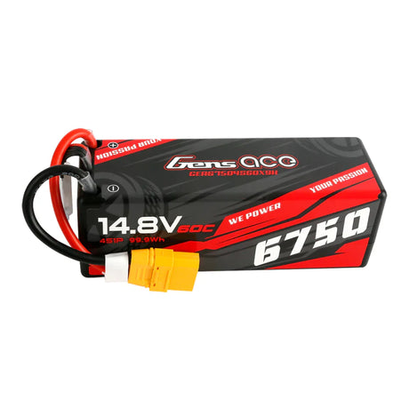 Gens Ace 6750mAh 14,8V 60C 4S1P HardCase Lipo Akku 14# mit XT90 Stecker - LiPo24.de