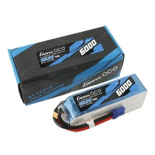 Gens Ace 6S 6000mAh 22,2V 45C Lipo Akku mit EC5 Stecker - LiPo24.de