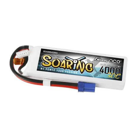 Gens Ace Soaring 4000mAh 14,8V 30C 4S1P Lipo Akkupack mit EC5 Stecker - LiPo24.de