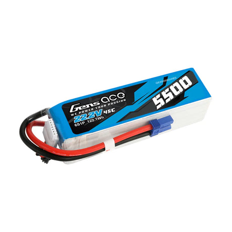 Gens Ace 5500mAh Lipo 22.2V 45C 6S1P Modellhubschrauberbatterien - LiPo24.de