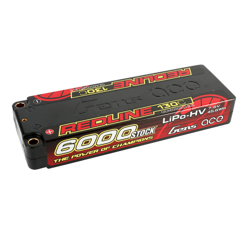 Gens Ace Redline Series 6000mAh 7,6V 130C 2S2P HardCase 57# HV Lipo Akku - LiPo24.de