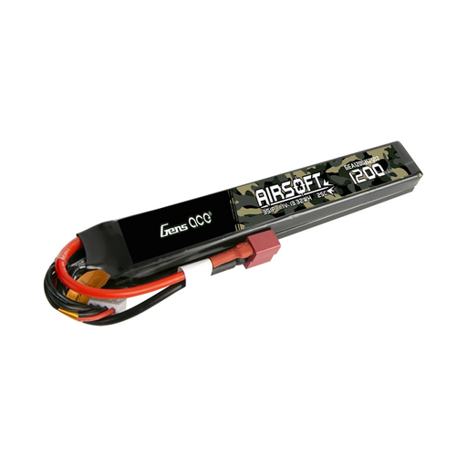 Gens Ace 25C 1200mAh 3S1P 11.1V Sattel Airsoft Gun Lipo Batterie mit T Stecker   LiPo24.de