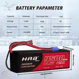 HRB 4S 9500mAh 14,8V EC5 LiPo Akku - LiPo24.de