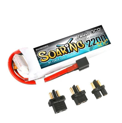 Gens Ace Soaring 2200mAh 7,4V 30C 2S1P Lipo Akkupack mit EC3/XT60/T-Stecker - LiPo24.de