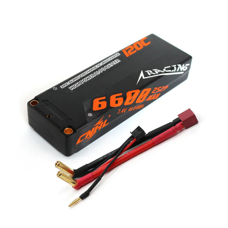 CNHL Racing Series 6600mAh 7.4V 2S 120C Lipo Akku Hardcase Dean Plug