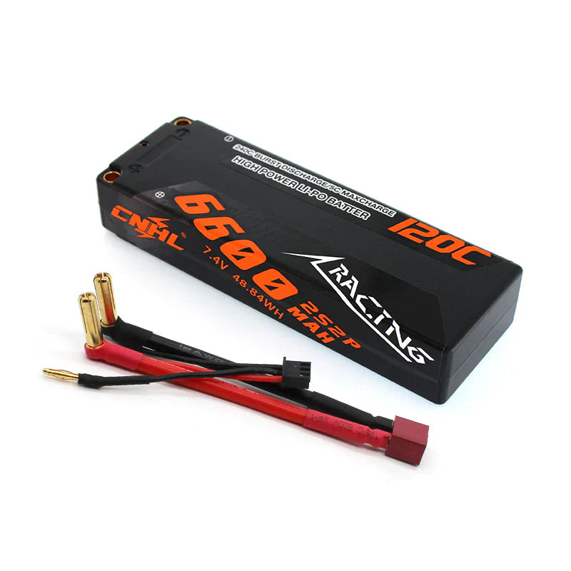 CNHL Racing Series 6600mAh 7.4V 2S 120C Lipo Akku Hardcase Dean Plug