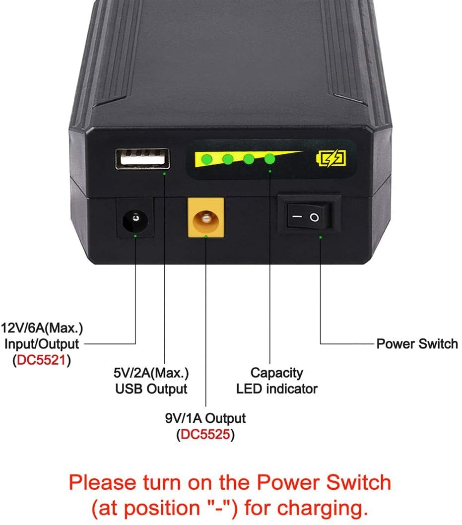 FeelWorld Li-Ion 12V Akku, 8300mAh, inkl. Powerbankfunktion mit USB