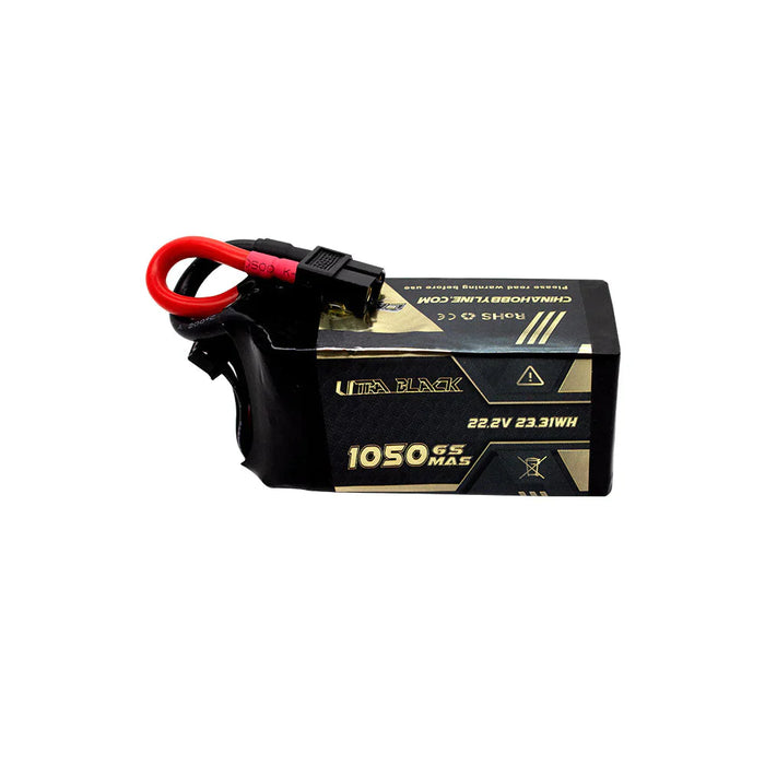 CNHL Ultra Black 6S 1050mAh 22,2V 150C Lipo Akku XT60 Stecker