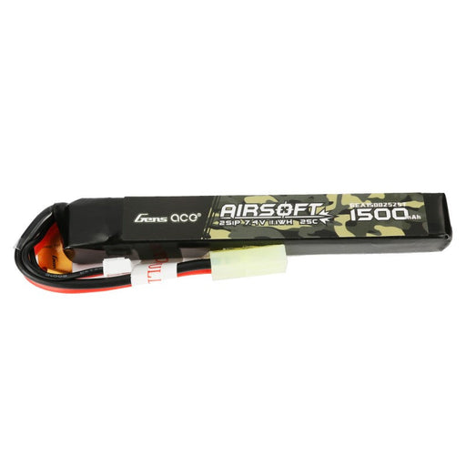 Gens Ace 25C 1500mAh 2S1P 7.4V Airsoft Gun Lipo Akku mit Mini Tamiya Stecker   LiPo24.de