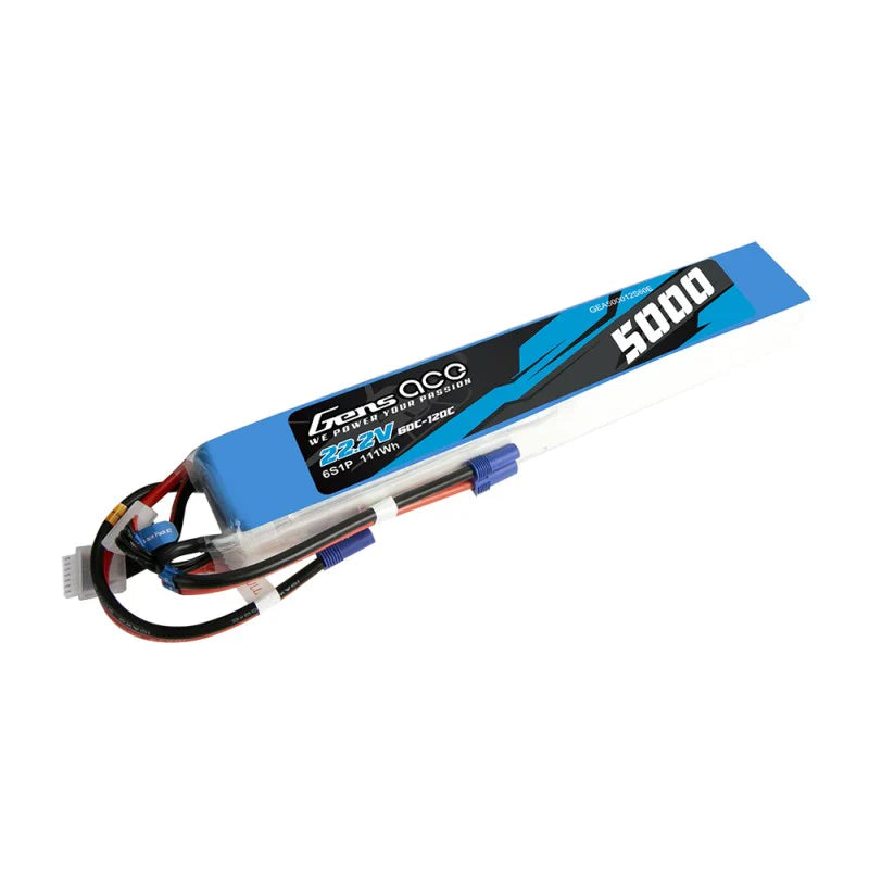 Gens Ace 5000mAh 60/120C 44,4V 12S1P Lipo-Akku - LiPo24.de