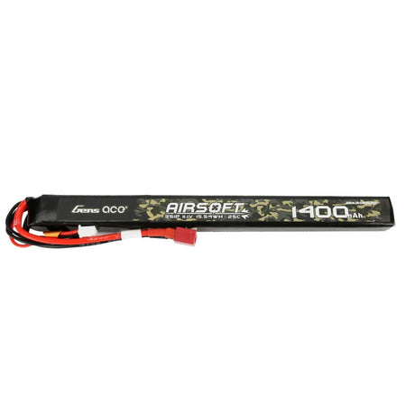 Gens Ace 25C 1400mAh 3S1P 11.1V Airsoft Gun Lipo Batterie mit T-Stecker - LiPo24.de