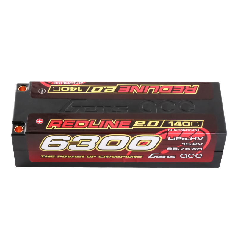 Gens Ace Redline 2.0 Serie 4S 6300mAh 15,2V 140C Hardcase HV Lipo Akku