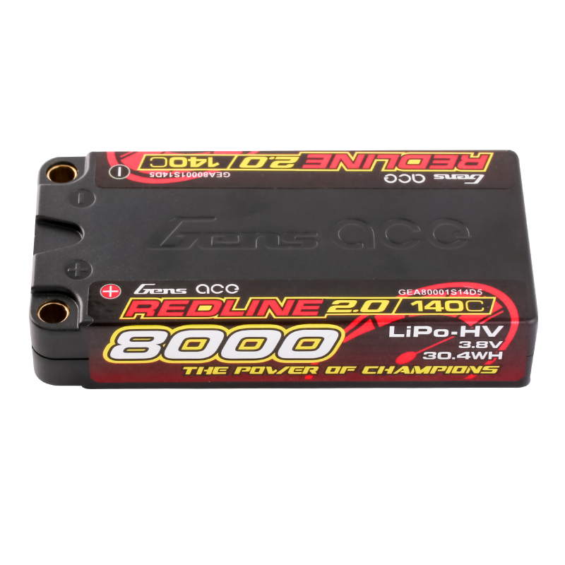 Gens Ace Redline 2.0 Serie 1S 8000mAh 3,8V 140C 1S2P Hardcase HV Lipo Akku