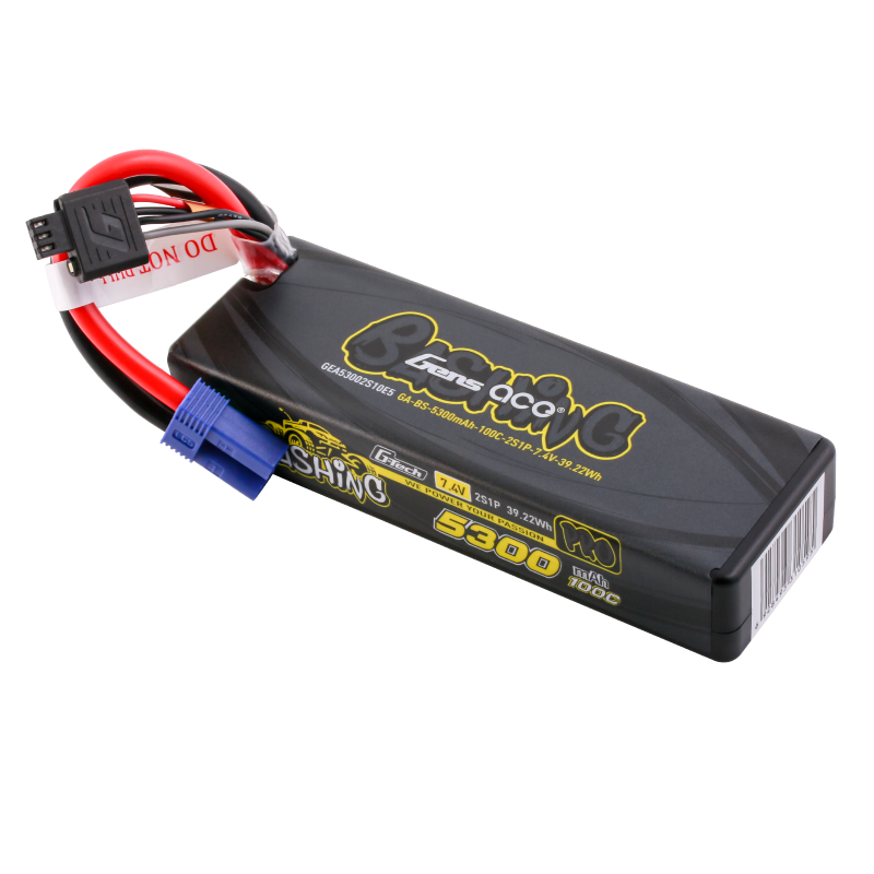 Gens ace G-Tech 5300 mAh 7,4 V 100 C 2S1P Lipo-Akku mit EC5-Bashing-Serie