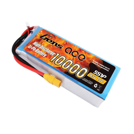 Gens Ace 10000mAh 18,5V 25C 5S1P Lipo Akkupack mit XT90 Stecker - LiPo24.de