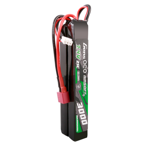 Gens Ace 2S 3000mAh 2S2P 7,4V 25C Airsoft Deans