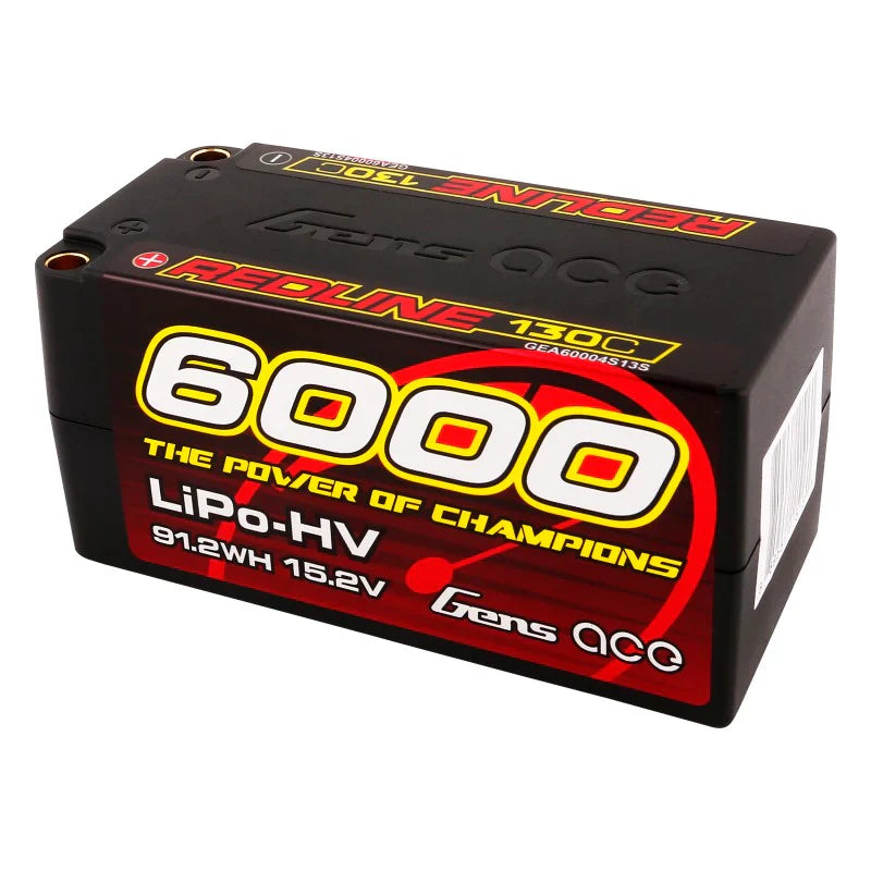 Gens Ace Redline Series 6000mAh 15,2V 130C 4S2P HardCase 69# HV LiPo Akku - LiPo24.de