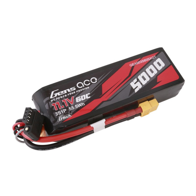 Gens ace G-Tech 5000 mAh 11,1 V 60 C 3S1P kurzer Lipo mit XT60-Stecker