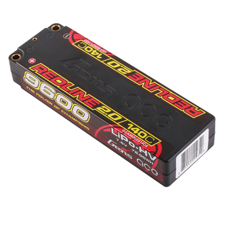 Gens ace Redline 2.0 Serie 9600 mAh 7,6 V 140 C 2S1P HardCase HV Lipo-Akku mit Hardcase 58#