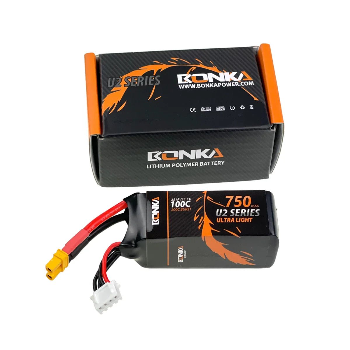 Bonka 3S 750mAh 11,1V 100C XT30 Goosky S2/OMP Hobby M2 Evo #1 Lipo Akku (3 Stück)