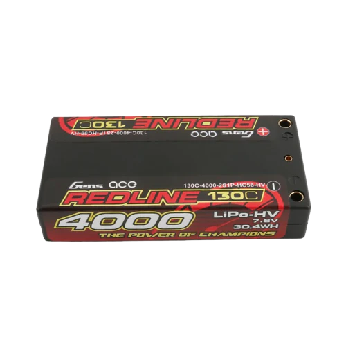 Gens Ace Redline Series 4000mAh 7.6V 130C 2S1P HardCase HV Lipo Akkupack mit Hardcase 58# - LiPo24.de