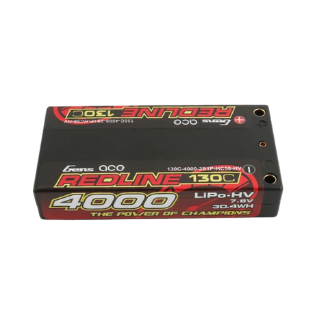 Gens Ace Redline Series 4000mAh 7.6V 130C 2S1P HardCase HV Lipo Akkupack mit Hardcase 58# - LiPo24.de