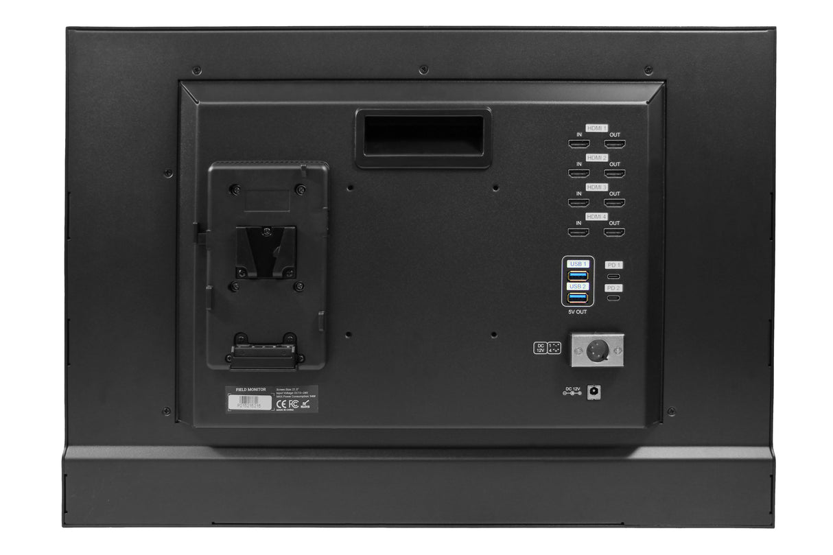 FeelWorld 21.5" Outdoor Industriemonitor mit Metallgehäuse 1920 x 1080 / 1000cdm2 / Quad View - NEUE VERSION 2025