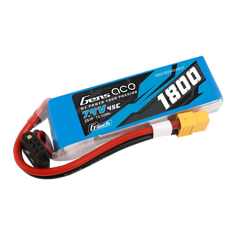 Gens Ace G-Tech 1800mAh 7,4V 45C 2S1P Lipo Akkupack XT60 Stecker - LiPo24.de