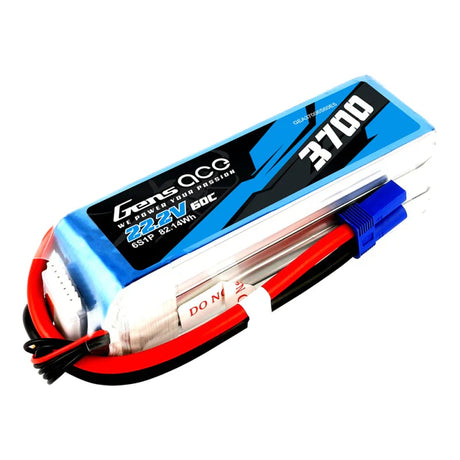 Gens Ace 3700mAh 22,2V 60C 6S1P Lipo Akkupack mit EC5 Stecker - LiPo24.de