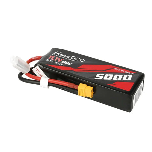 Gens Ace 5000mAh 11.1V 60C 3S1P Short Size Lipo mit XT60 Stecker   LiPo24.de