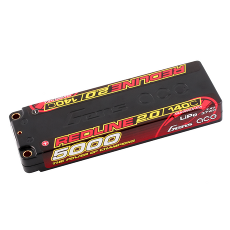 Gens ace Redline 2.0 Serie 5000 mAh 7,4 V 140 C 2S1P HardCase Lipo-Akku mit Hardcase 56#